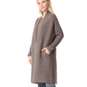 Madewell Fulton Cardigan Sweater Coat Merino Wool Heather Mink Gray Sz XS EH